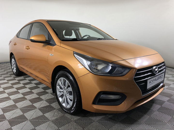 Hyundai Solaris 1.6, 2018 года, Автоматическая, Оранжевый