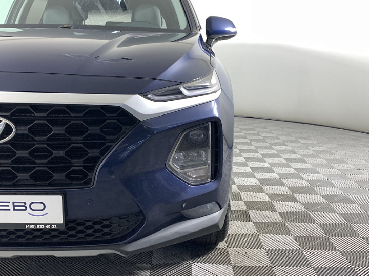 Hyundai Santa Fe 2.4, 2019 года, Автоматическая, Синий