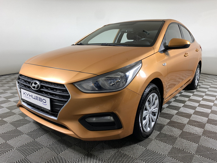 Hyundai Solaris 1.6, 2018 года, Автоматическая, Оранжевый