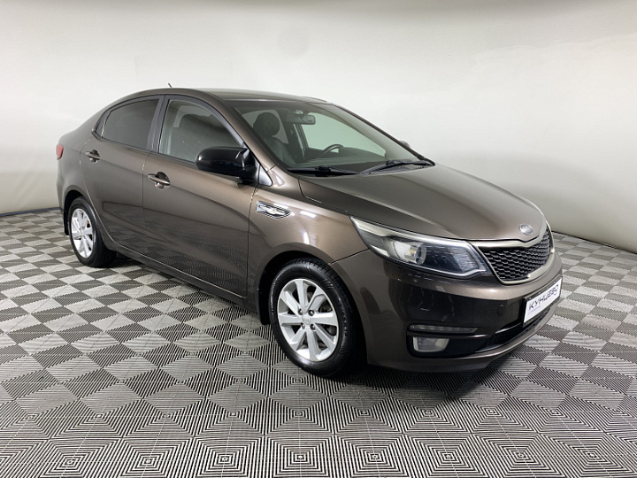 KIA Rio 1.6, 2016 года, Автоматическая, Коричневый
